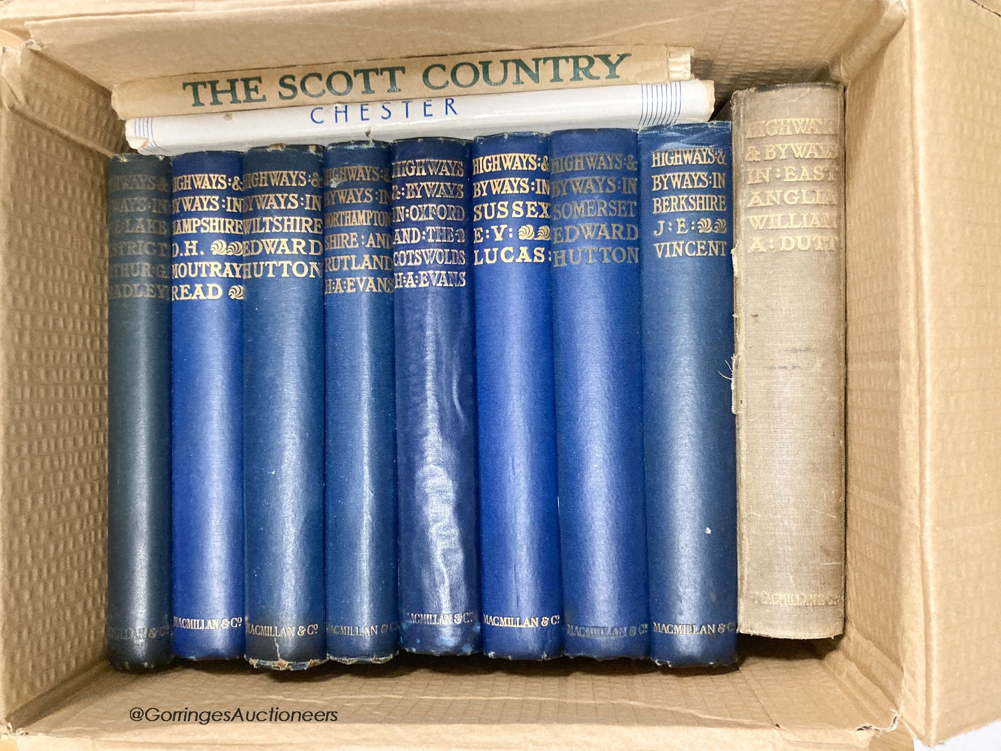 Macmillan & Co 'Highways & Byways' collection, 29 vols (including 20 in gilt-tooled blue cloth) and a quantity of other topographical publications